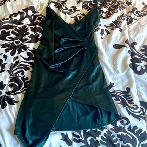 Green mini dress